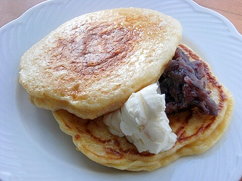 ハチミツで❤どら焼き風おやき♪(餡&クリチ)